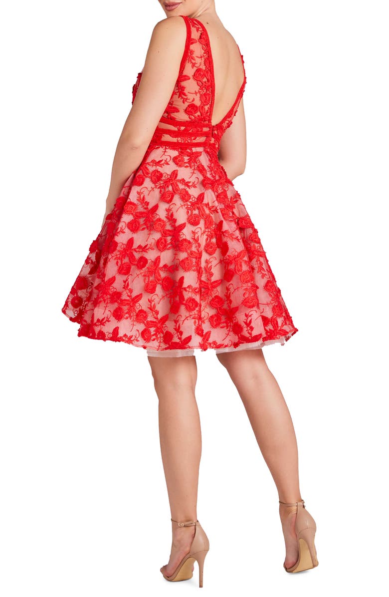 NADINE MERABI Lola Embroidered Sleeveless Fit & Flare Minidress, Alternate, color,