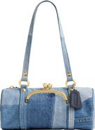 COACH Originals Kisslock 28 Denim Barrel Bag