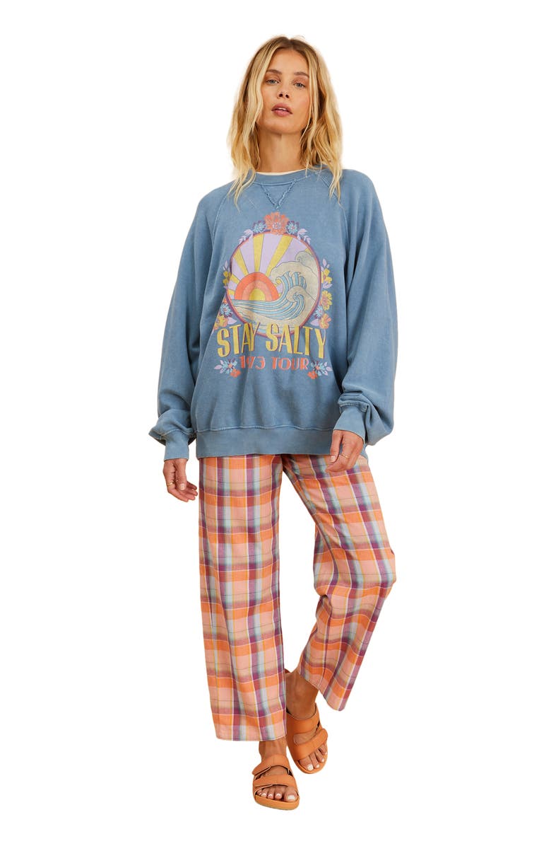 Billabong x The Salty Blonde Coastal Organic Cotton Sweatshirt, Alternate, color, 
