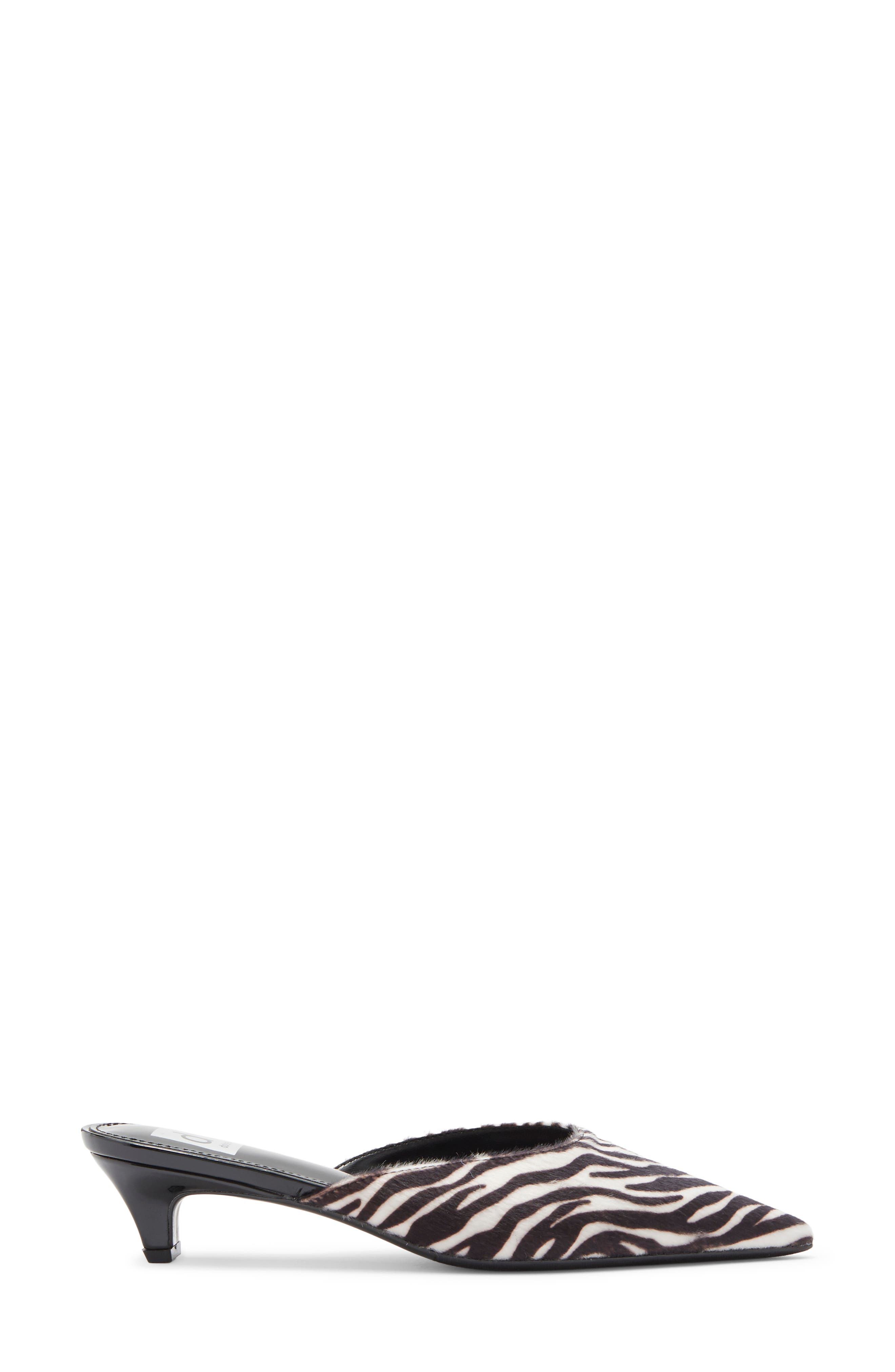 Pointed Toe Mule, Alternate, color, ZEBRA