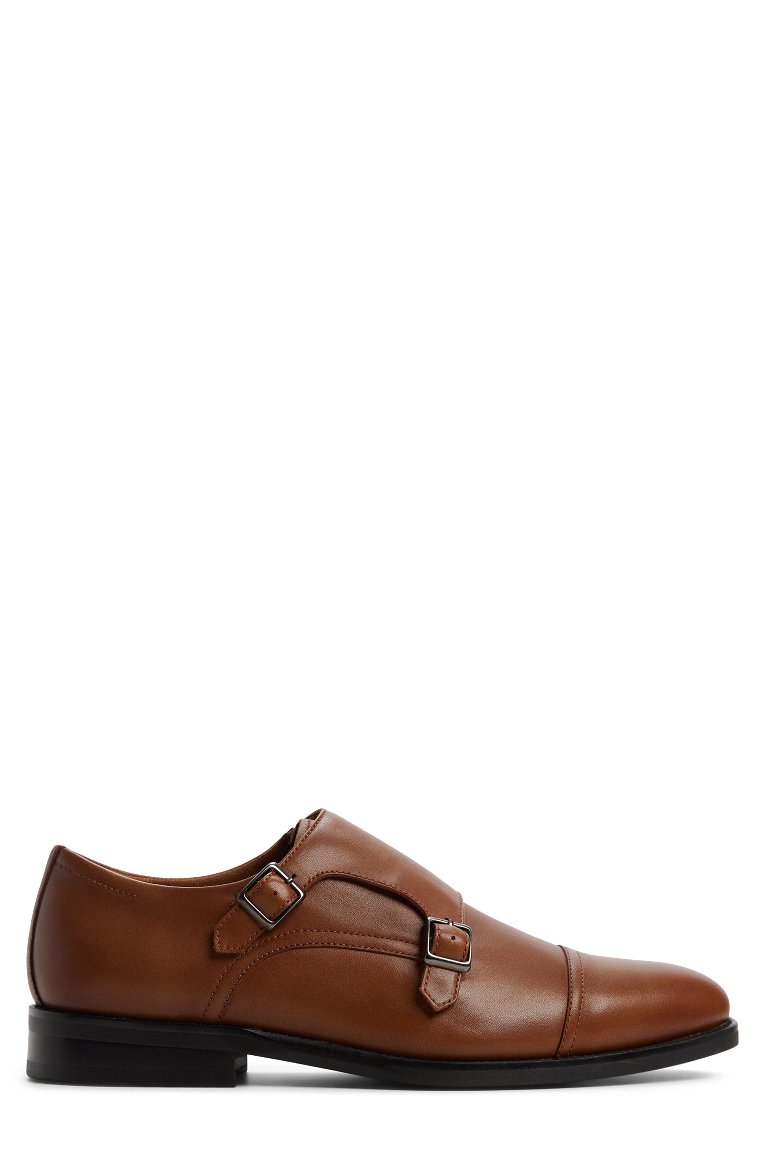 Argyle Monk Strap Shoe, Alternate, color, TAN