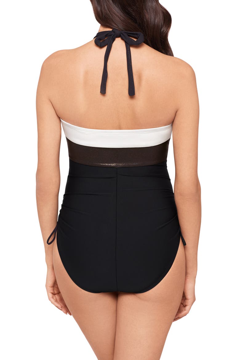 Block Party Anya One-Piece Swimsuit, Alternate, color, BLACK
