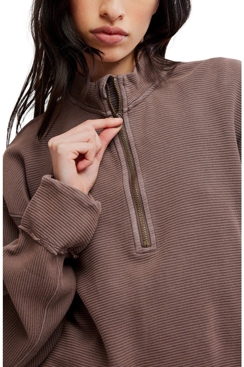 Celeste Quarter-Zip Pullover, Alternate, color, MOCHACHINNO