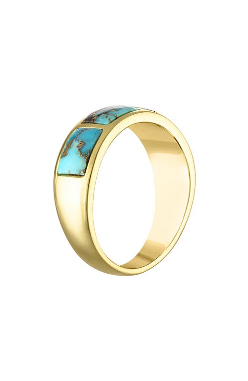 Fzn Composite Turquoise Ring In Yellow