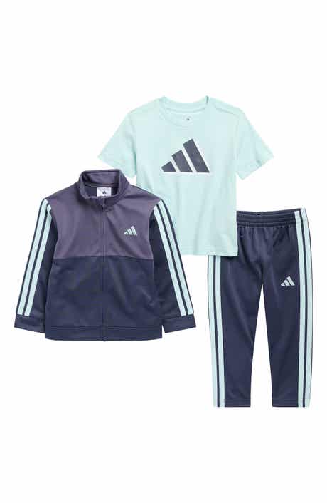 adidas Kids' Tricot Track Jacket, Graphic T-Shirt & Pants Set