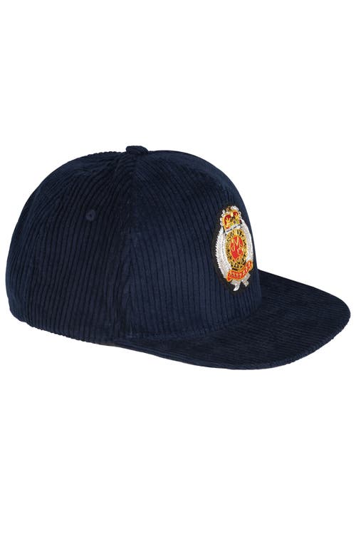 Members Only Corduroy Baseball Cap In Blue