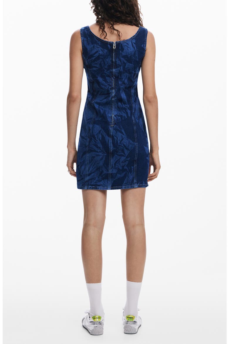 Sleeveless Denim Minidress, Alternate, color, DARK BLUE