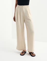 Finery London Mara Regular Stripe Wide Leg Trouser