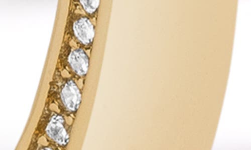 V.bellan Edie Pavé Cubic Zirconia Hoop Earrings In Gold