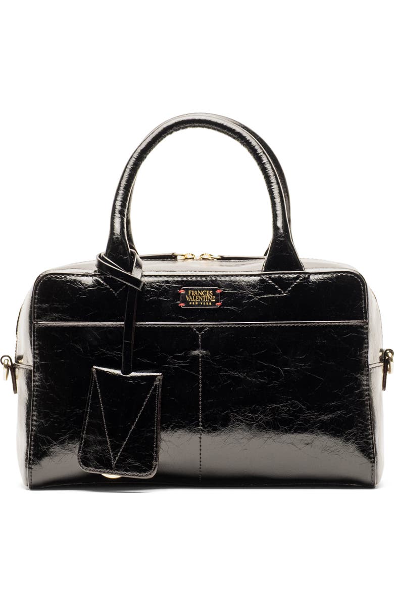 Frances Valentine Bunny Crinkle Leather Satchel, Main, color,