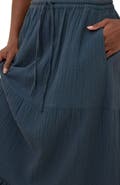 Pact Organic Cotton Coastal Double Gauze Tiered Maxi Skirt