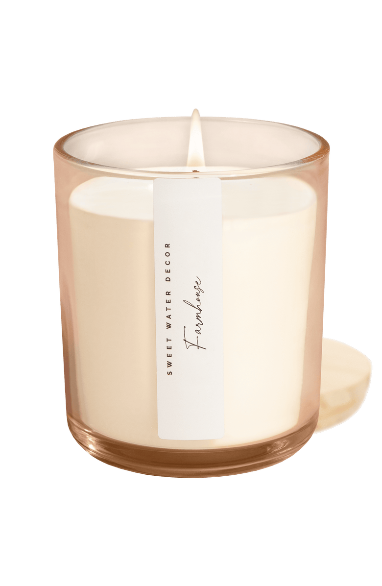SWEET WATER DECOR 12oz Tinted Glass Jar Candle - Sweet Scents, Main, color, Farmhouse