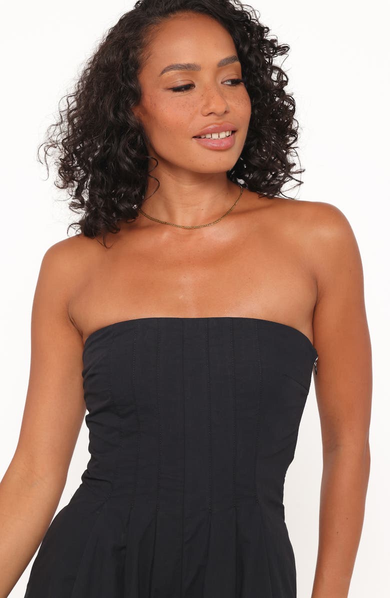Petal & Pup Wren Strapless Wide Leg Jumpsuit, Alternate, color, Black