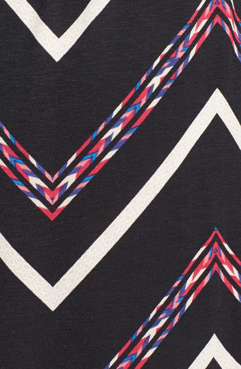 Trixxi Chevron Print Maxi Dress, Alternate, color, 