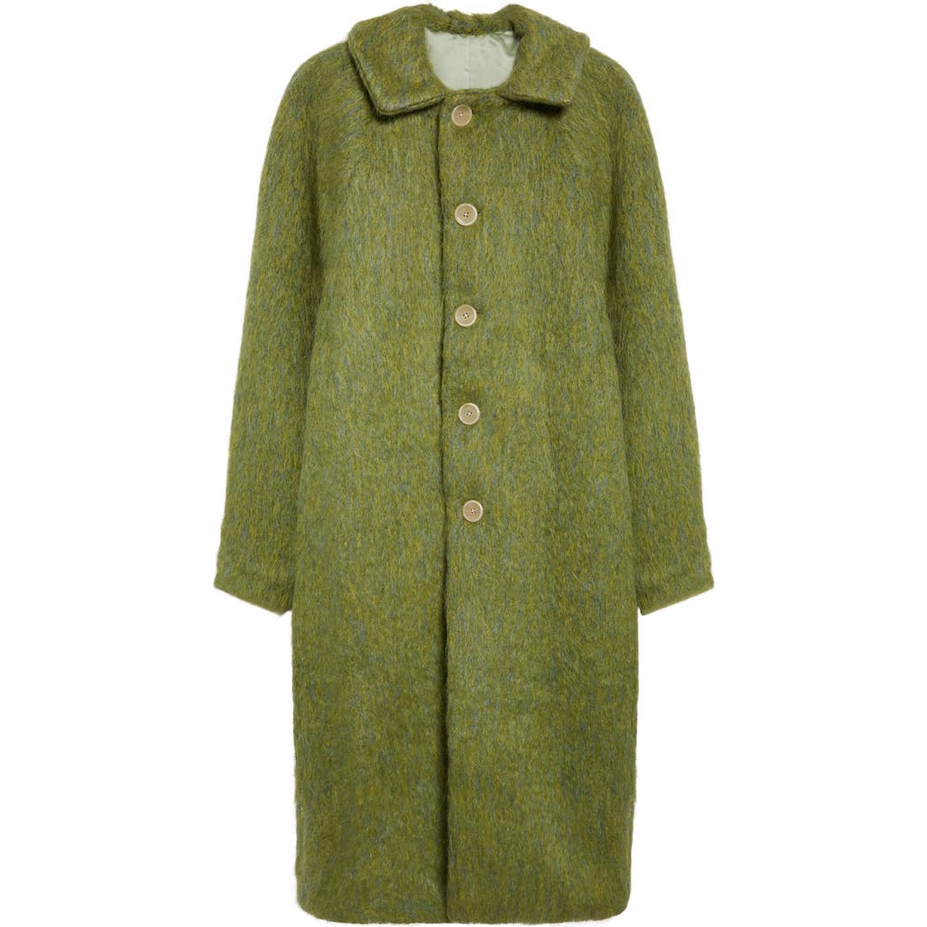 Zankov Frederico Wool, Mohair & Alpaca Blend Coat In Green