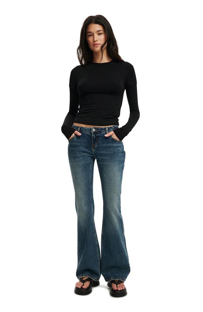 Cotton On Women's Sheer Layer Crew Long Sleeve, Alternate, color,