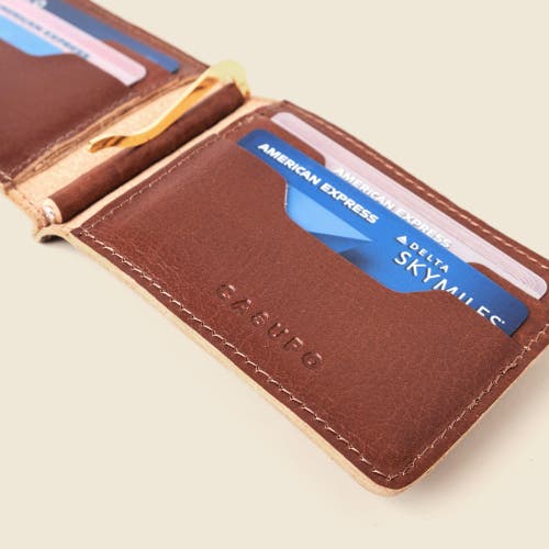 Casupo Bifold Money Clip Wallet In Brown