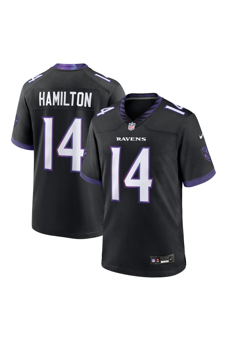 Men's Nike Kyle Hamilton Black Baltimore Ravens Alternate Game Jersey, Main, color, Black
