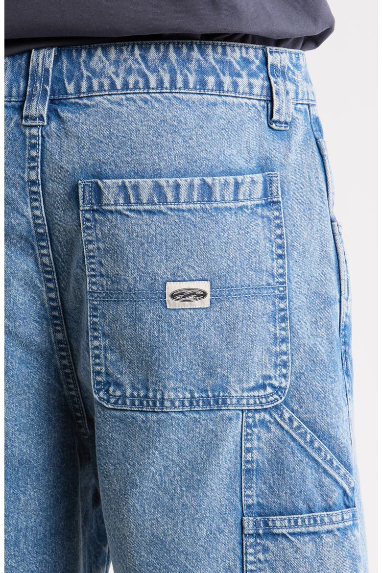 Bad Dog Cotton Denim Carpenter Shorts, Alternate, color, FADED DENIM