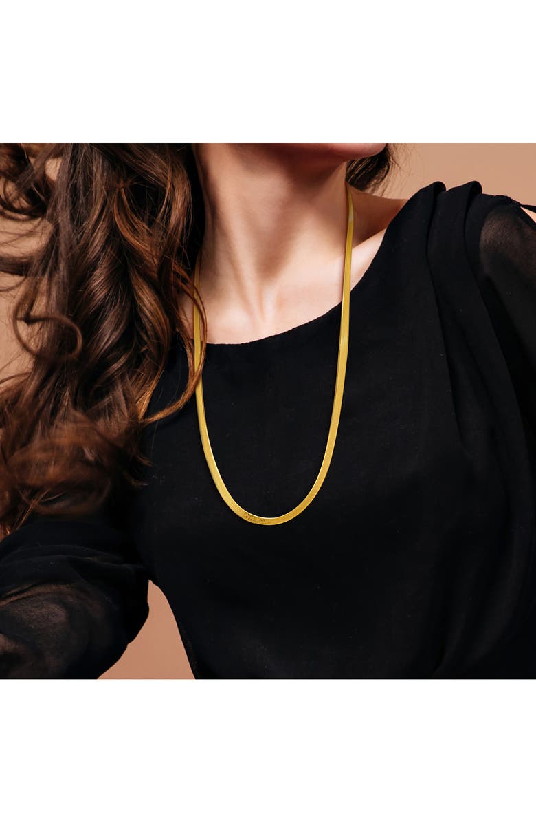 DELMAR Herringbone Chain Necklace, Alternate, color, Gold