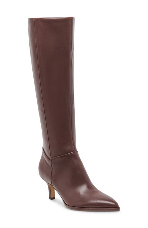 Aldy Pointed Toe Knee High Boot (Women)