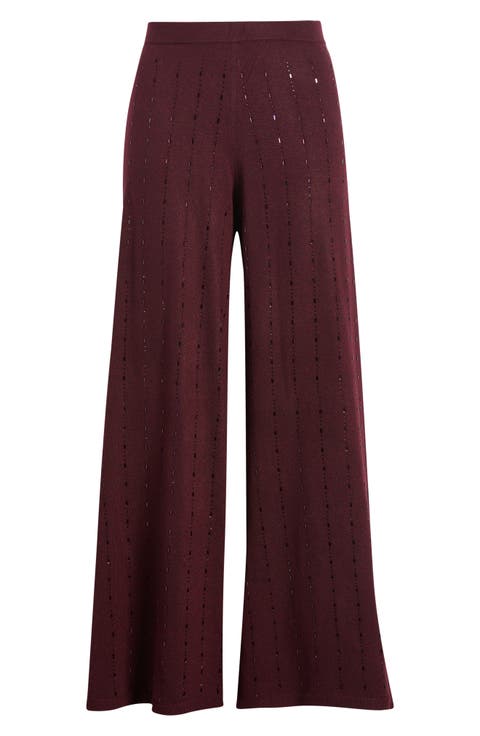 Bead Detail Knit Pants