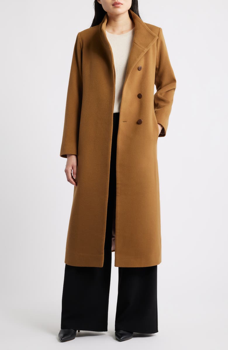 Fleurette Tatiana Belted Wool Coat, Alternate, color, Vicuna