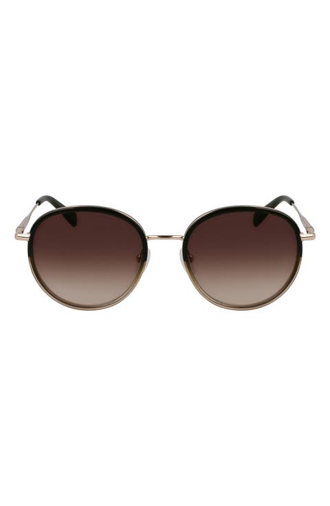 Roseau 52mm Gradient Round Sunglasses