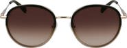 Longchamp Roseau 52mm Gradient Round Sunglasses