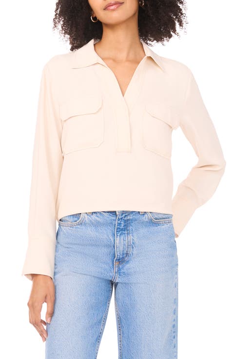 Half Placket Popover Top