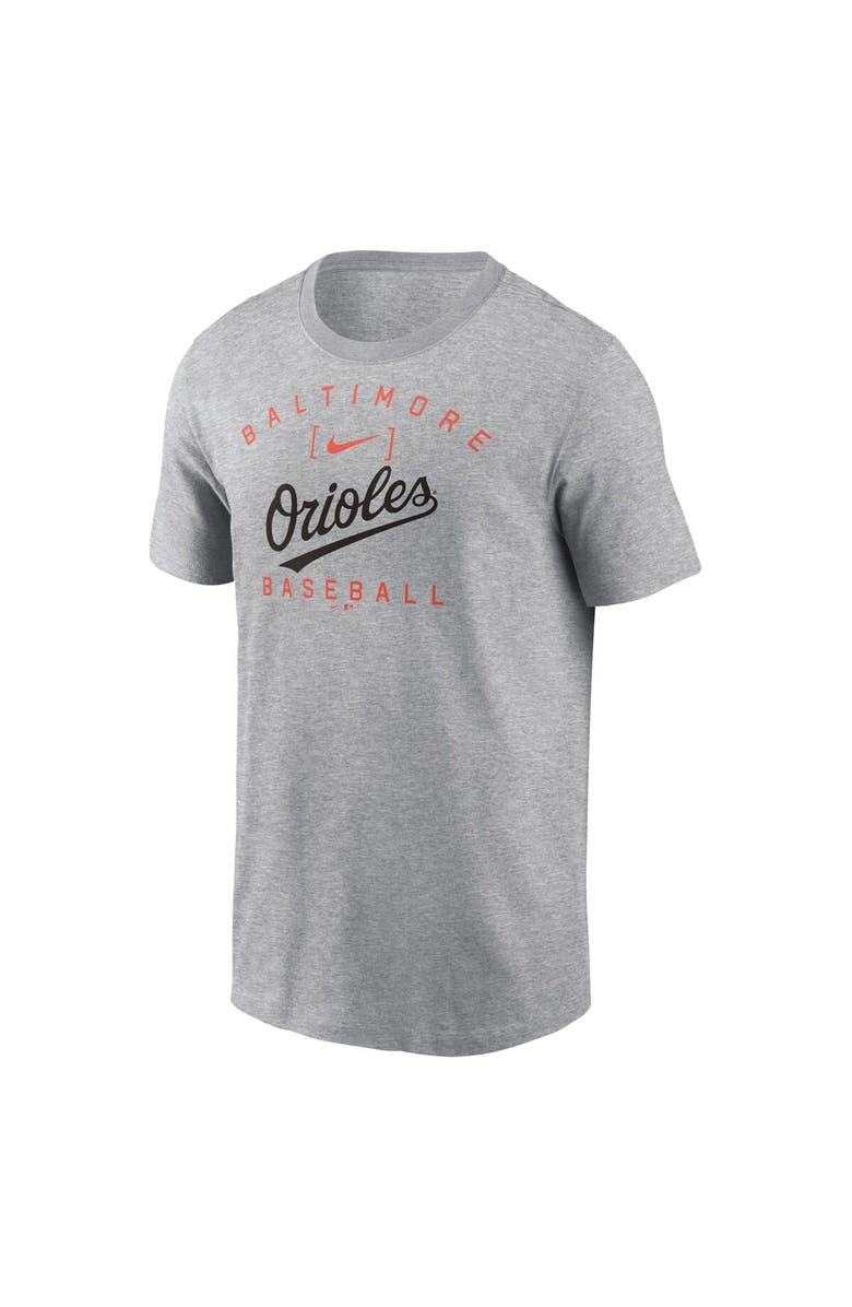 Nike Men's Nike Heather Gray Baltimore Orioles Home Team Athletic Arch T-Shirt, Alternate, color, Heather Gray