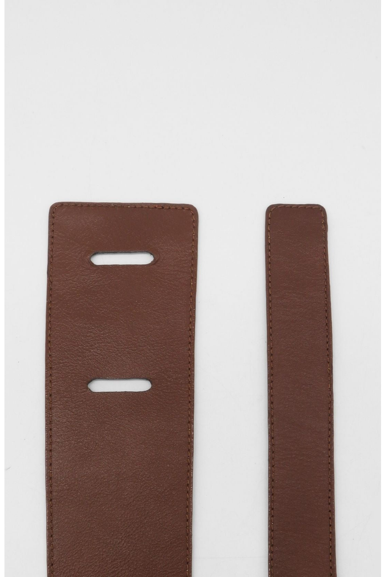 Sonia Knot Tie Leather Belt, Alternate, color, Brown
