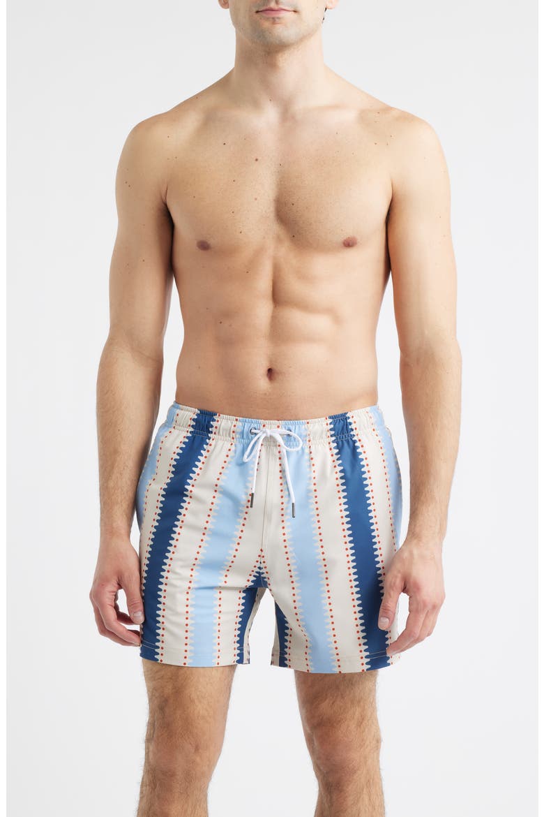 Strike A Match Swim Trunks, Main, color, BLUE