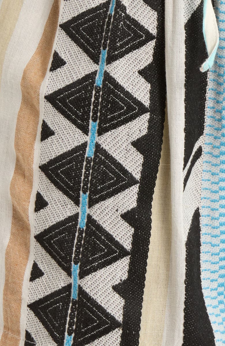 Elan Cotton Blend Cover-Up Drawstring Shorts, Alternate, color, Neutral Aztec