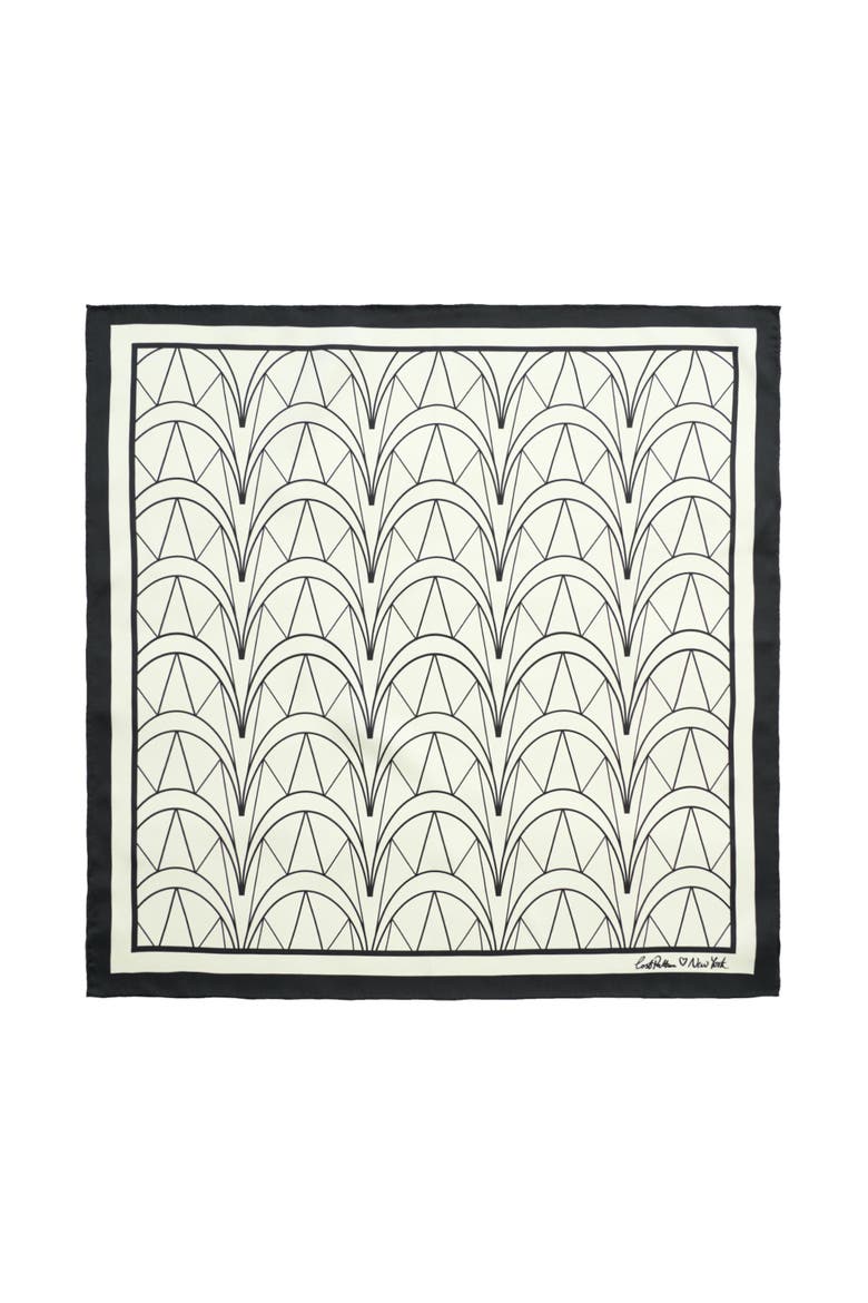 "Chrysler" Silk Bandana Scarf, Main, color, Deco Ivory