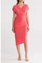 Cap Sleeve Asymmetric Hem Body-Con Dress