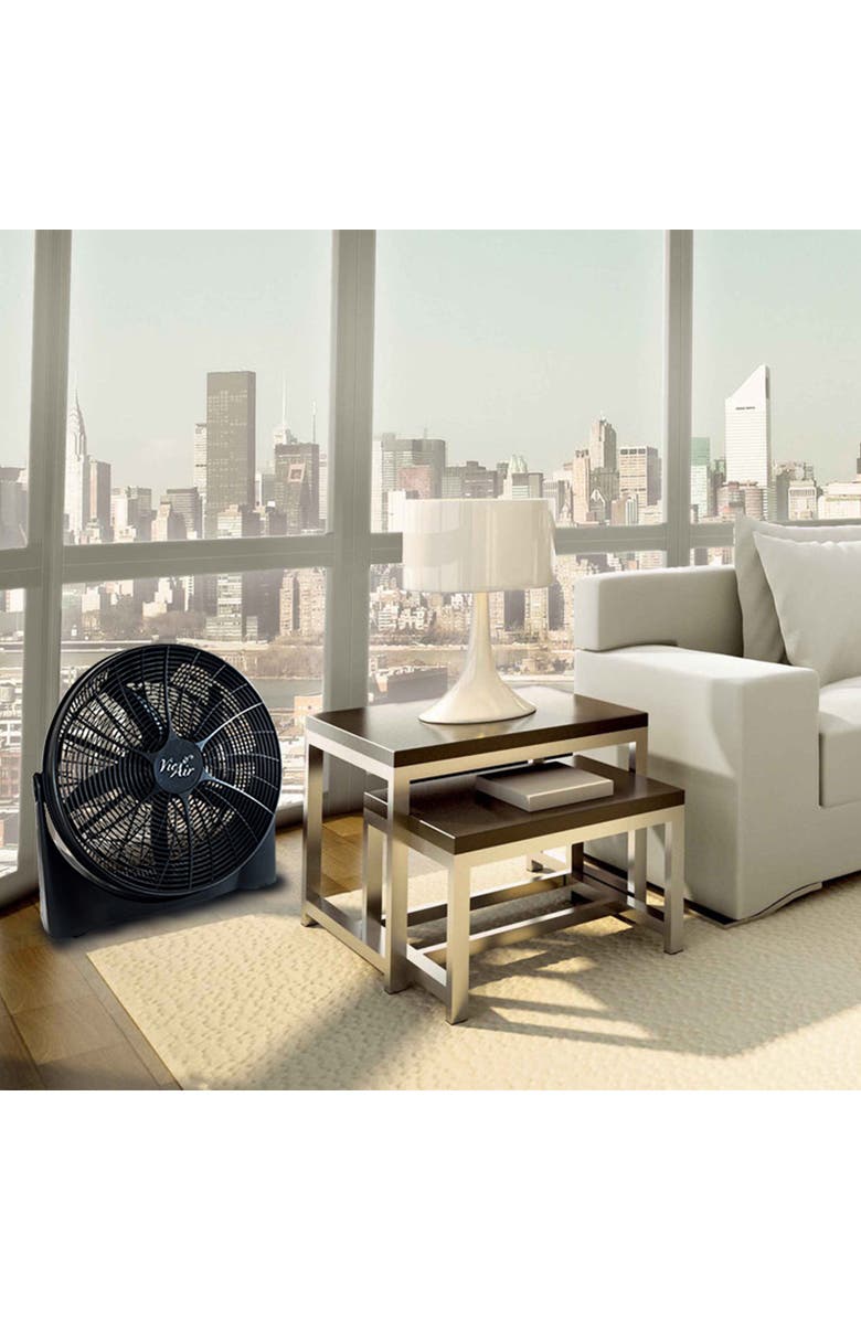 Vie Air 20 Inch High-Velocity 5 Blade Tilting Ultra Lightweight Turbo Floor Fan, Alternate, color, Black