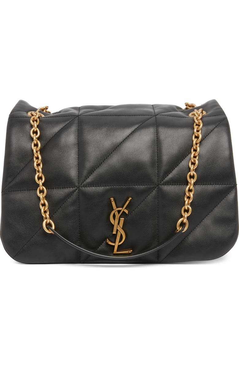 Saint Laurent Medium Jamie 4.3 Carré Rive Gauche Quilted Shoulder Bag, Main, color, Noir