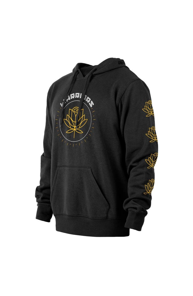 New Era Men's New Era Black Golden State Warriors 2022/23 City Edition Big & Tall Pullover Hoodie, Alternate, color,