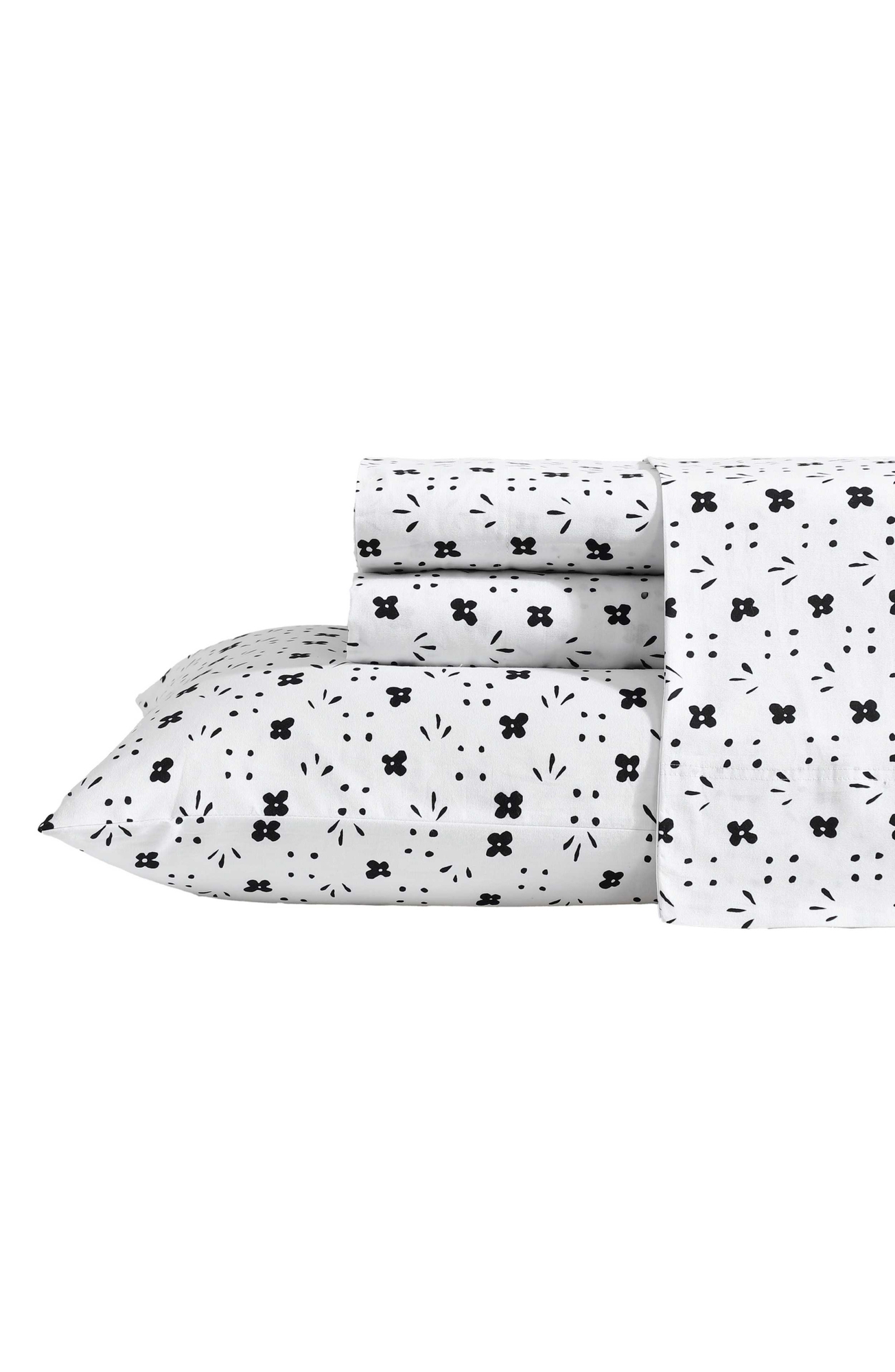 Marimekko 4pc Cotton Percale Black Sheet Set, Queen