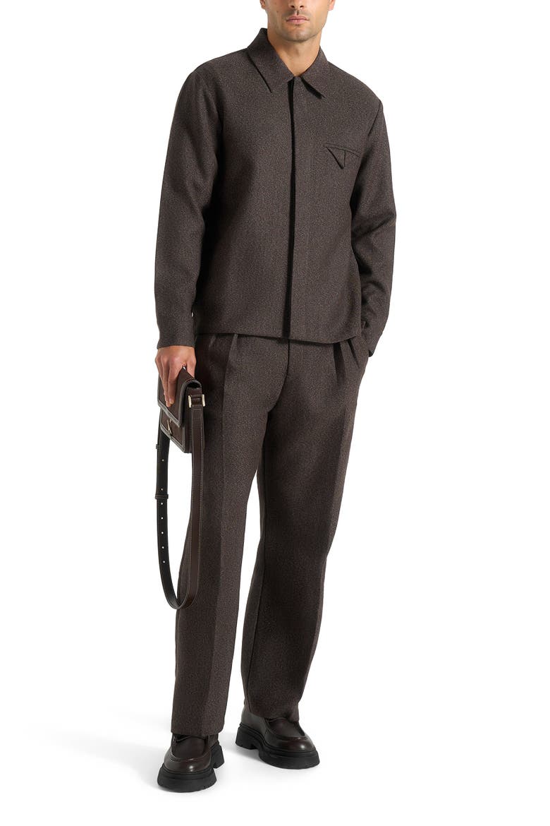 Elliot Melange Tailored Shirt, Alternate, color, Brown