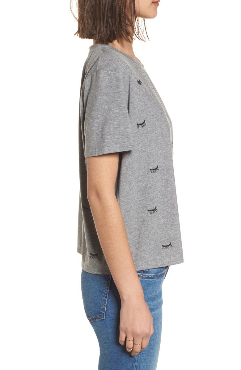 Currently in Love Embroidered Eyelash Tee, Alternate, color, 