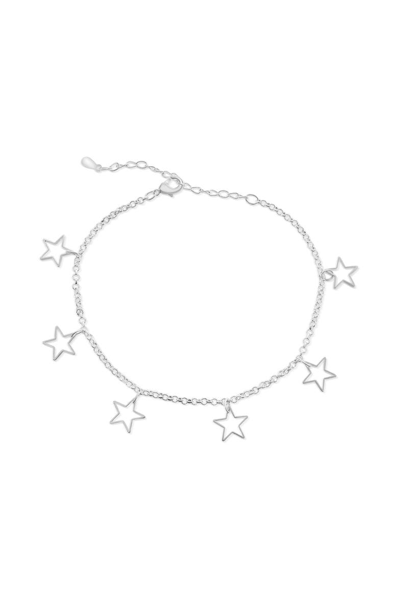 Star Charm Bracelet, Main, color, Silver