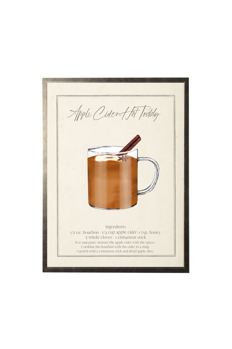 Watercolor Apple Cider Hot Toddy Cocktail and Recipe, Main, color, Brown