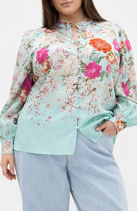 Gianna Floral Lace Trim Top
