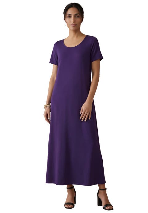 Stretch Cotton T-Shirt Maxi Dress