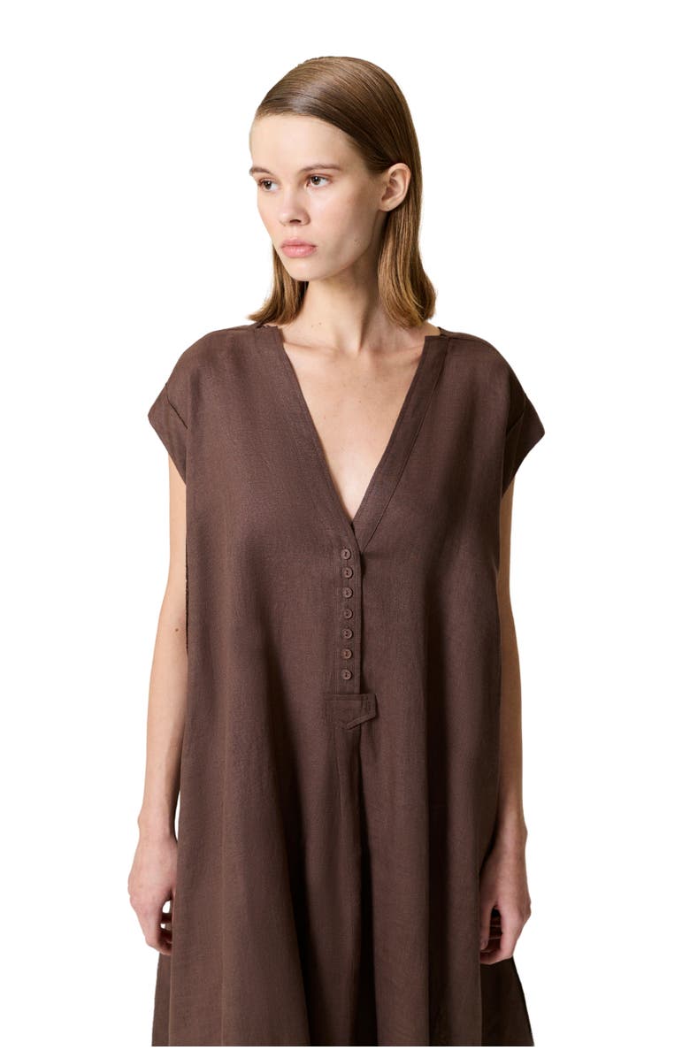 Nocturne Linen Maxi Dress, Alternate, color, 