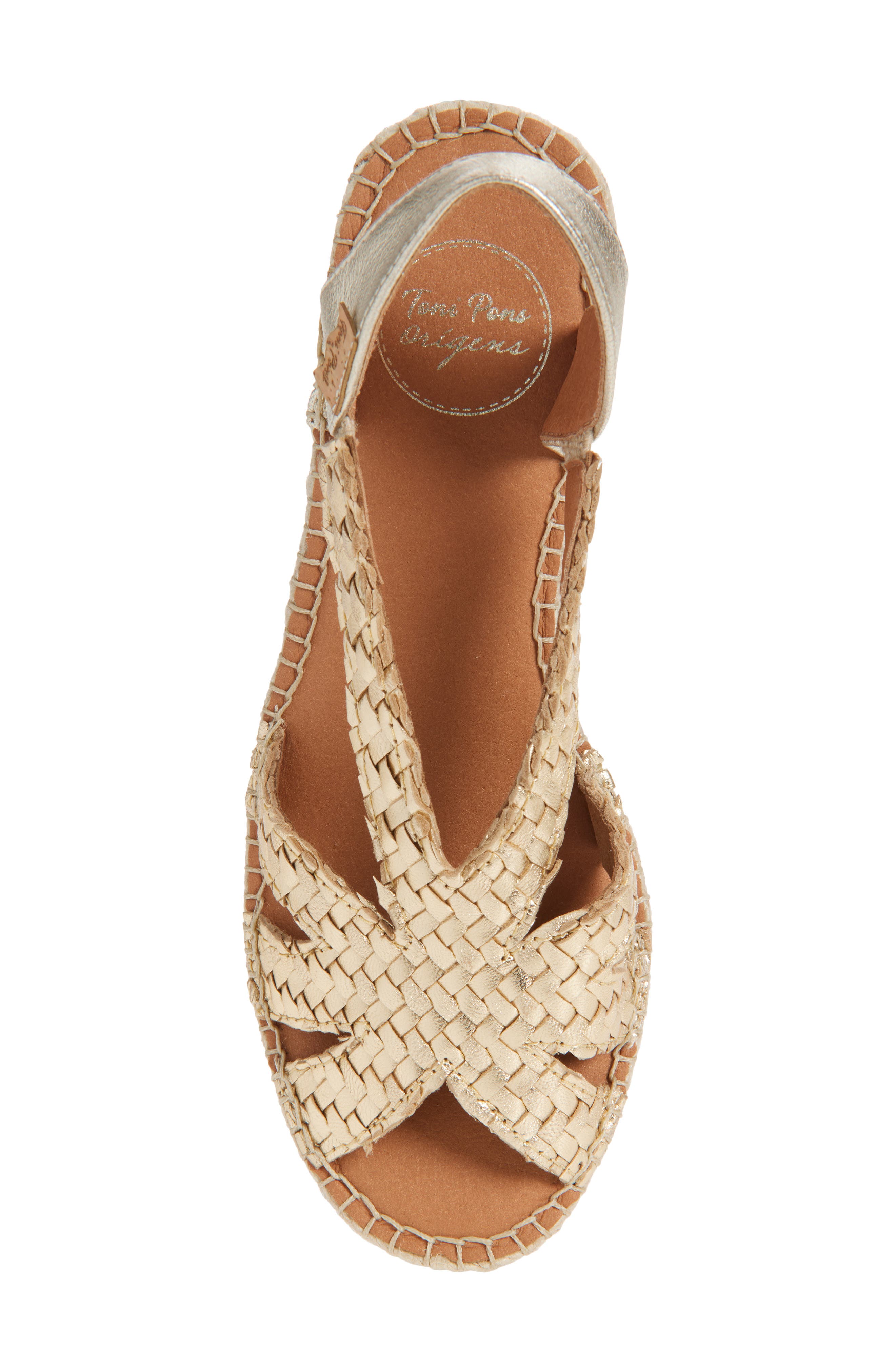 Doris Espadrille Sandal, Alternate, color, PLATINIM