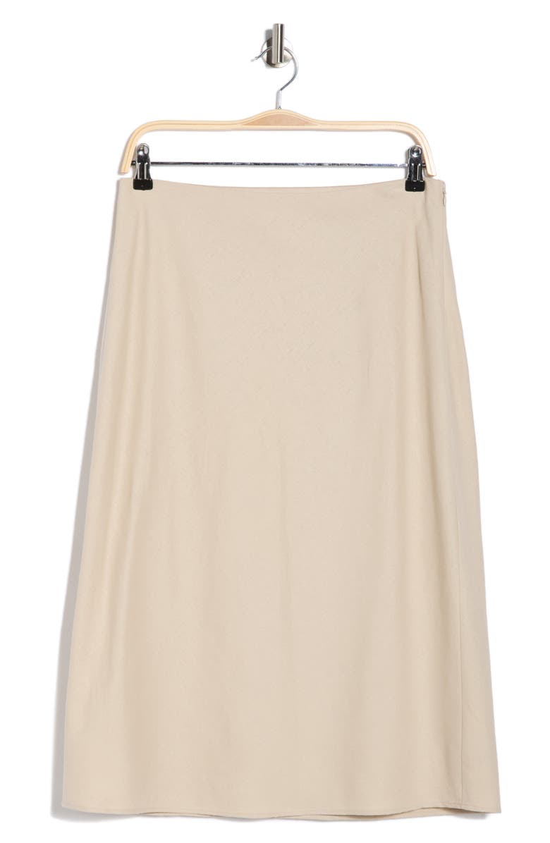 Vince Linen Blend Slip Skirt, Main, color, Cobblestone