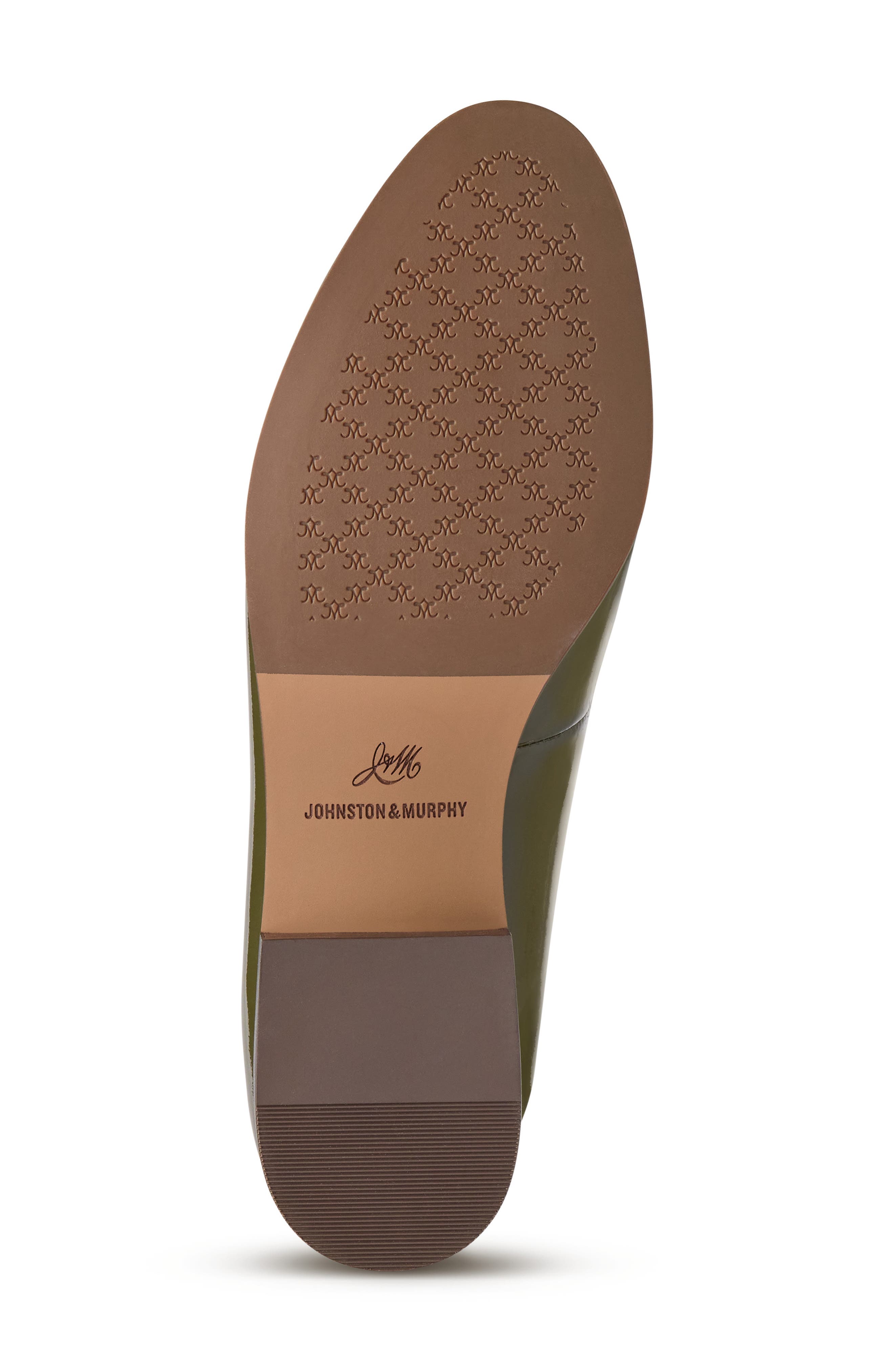 Ali Chain Leather Loafer, Alternate, color, OLIVE PATENT LEATHER